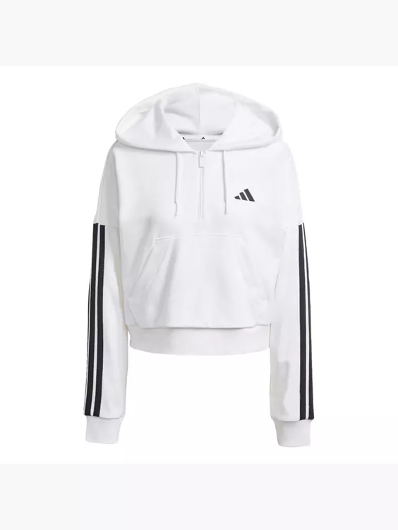 adidas Essentials 3-Streifen French Terry Quarter-Zip Hoodie