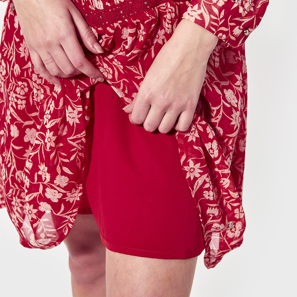 JUDIE  Robe régular rouge Femme imprimée all over fleurie