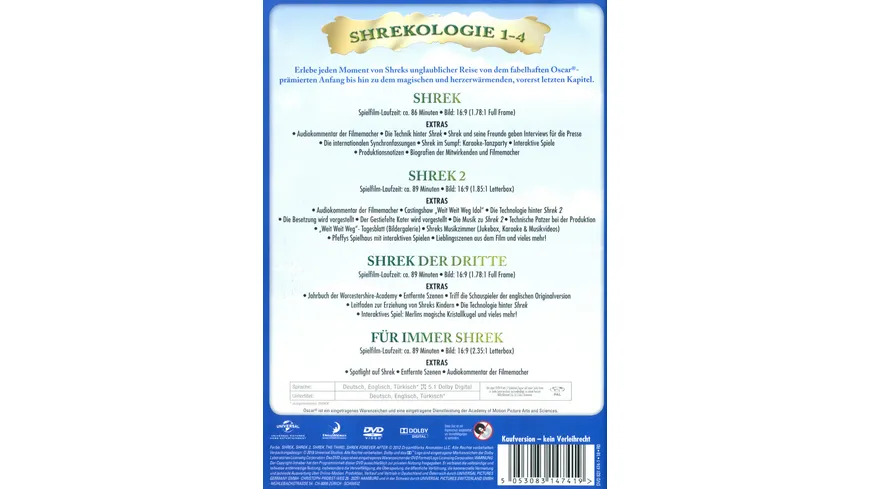 Shrekologie 1-4  [4 DVDs]