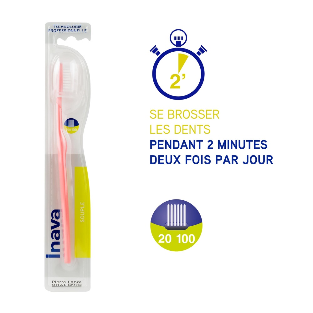 Oral Care INAVA Brosse à dents 20/100 Souple Brosse à dents