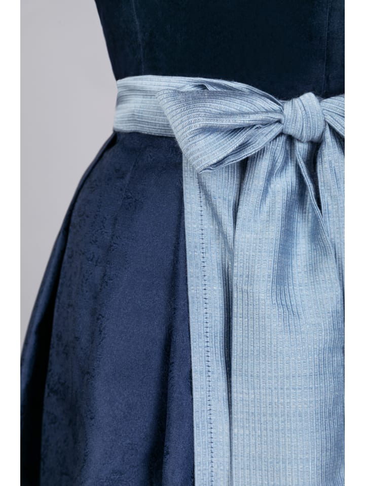 Edelnice Midi Dirndl Luna Samt Blau in blau günstig kaufen