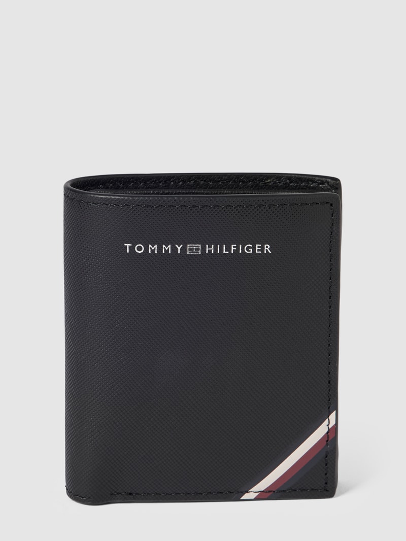 Portemonnaie aus echtem Rindsleder Modell 'CENTRAL TRIFOLD' in schwarz