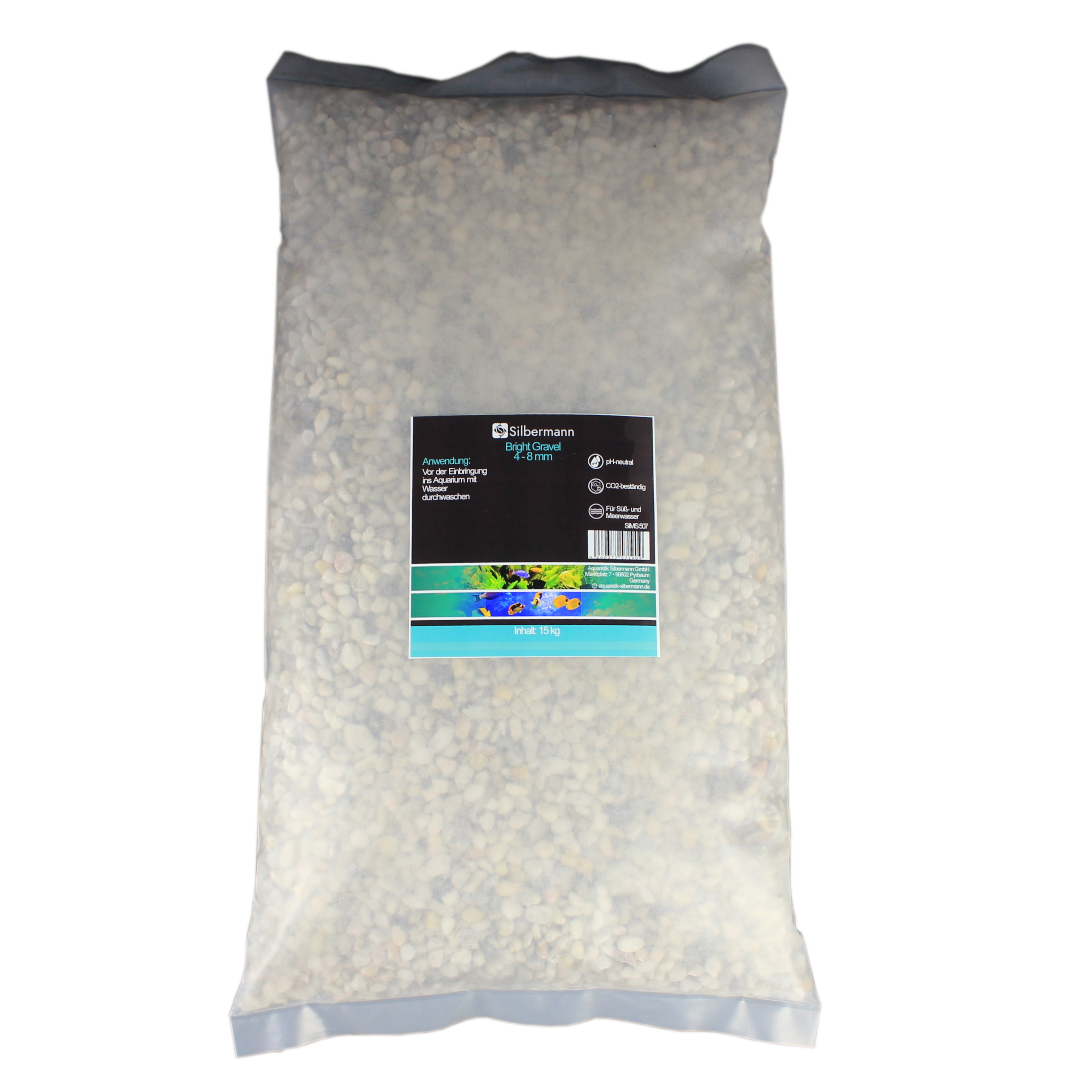 Silbermann Bodengrund Silbermann Silberman Bright Gravel 15 kg