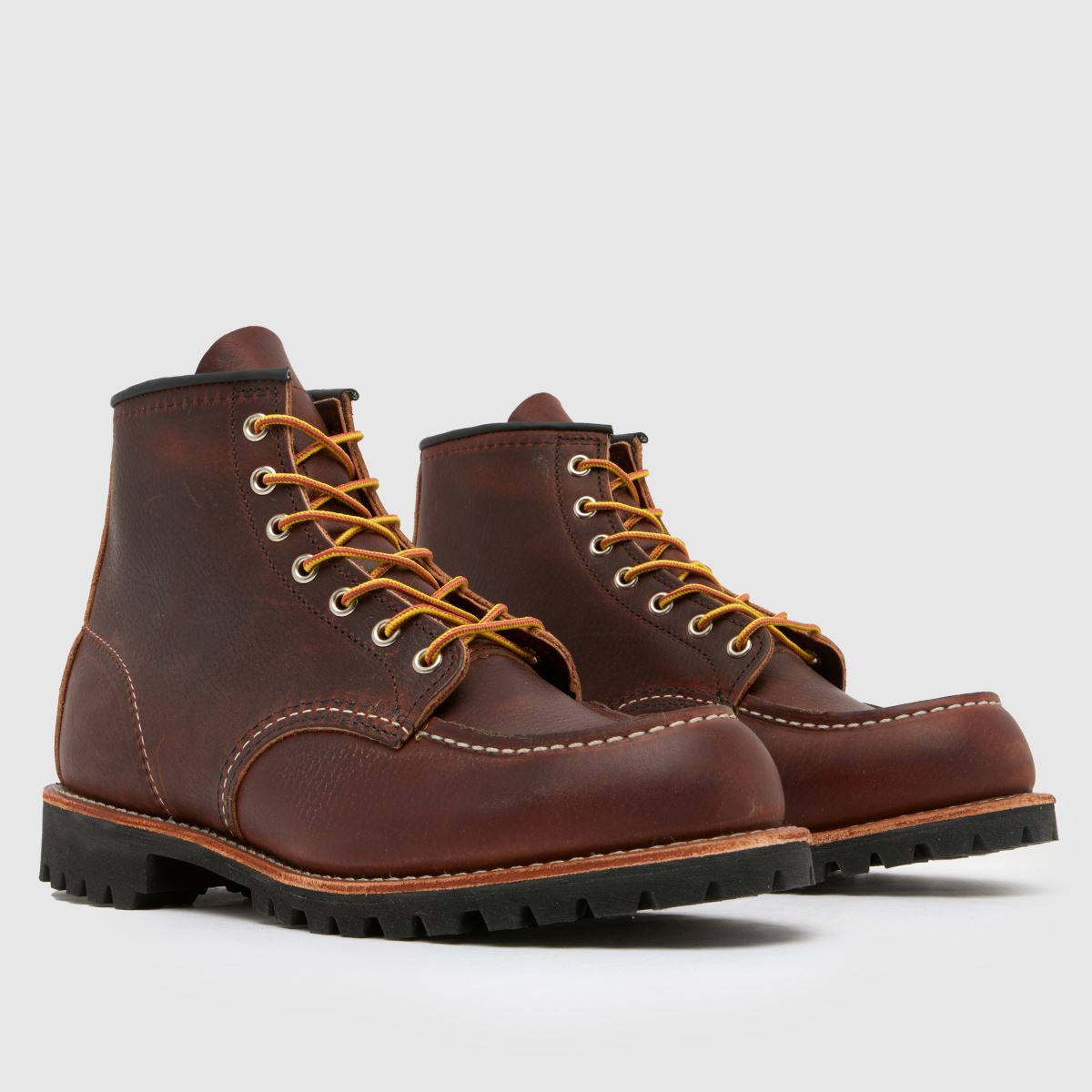 Red Wing – Mörkbruna roughneck-stövlar med mockatå