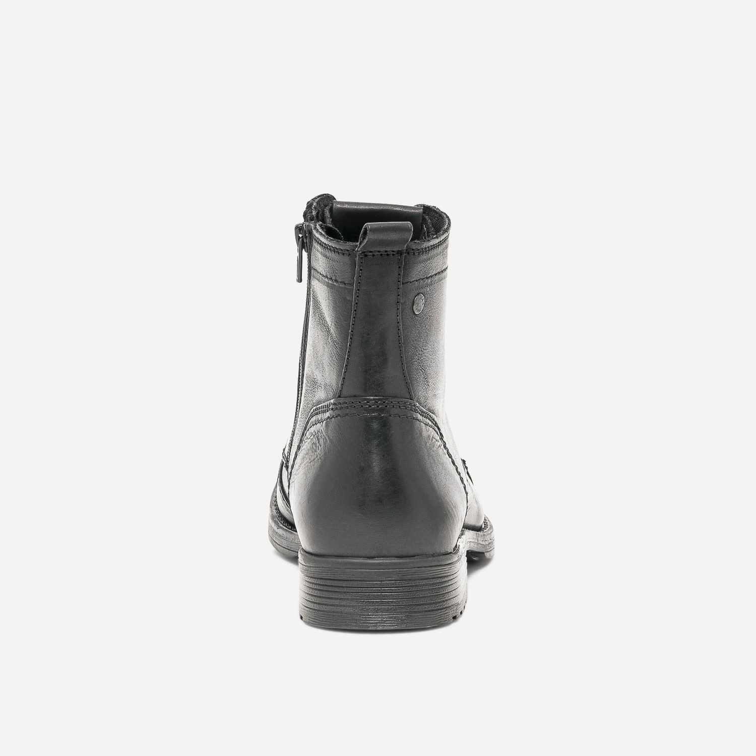 Boots à lacet JACK & JONES noir en cuir