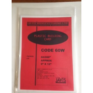 White Plastic Building Card 1,5mm (1) 9 x12 Zoll