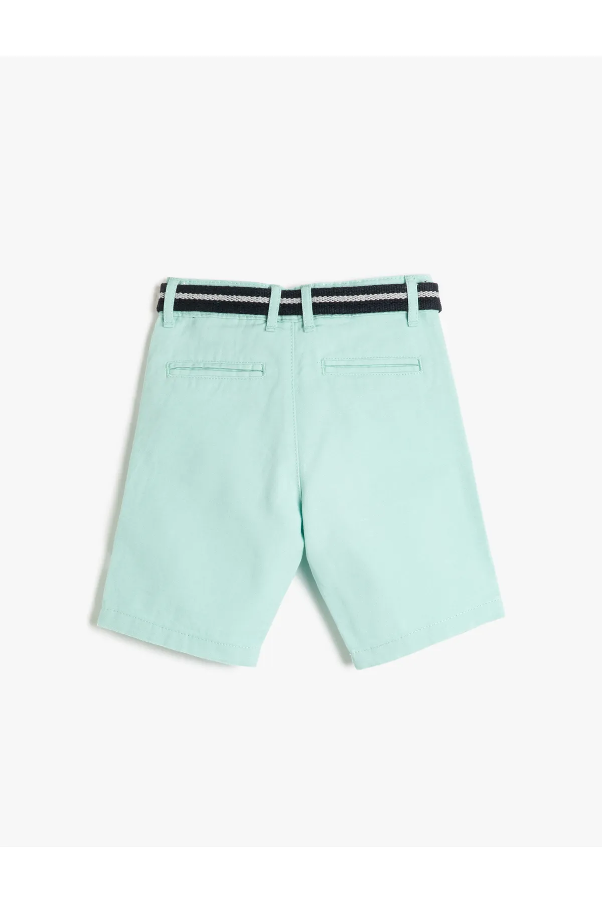 Koton  Basic-Bermudashorts mit Gürteldetail, Taschen, Baumwolle, verstellbarer Gummibund