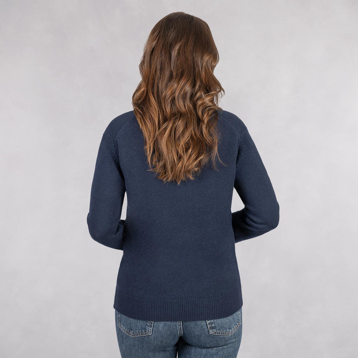 Wollpullover V-Ausschnitt Damen