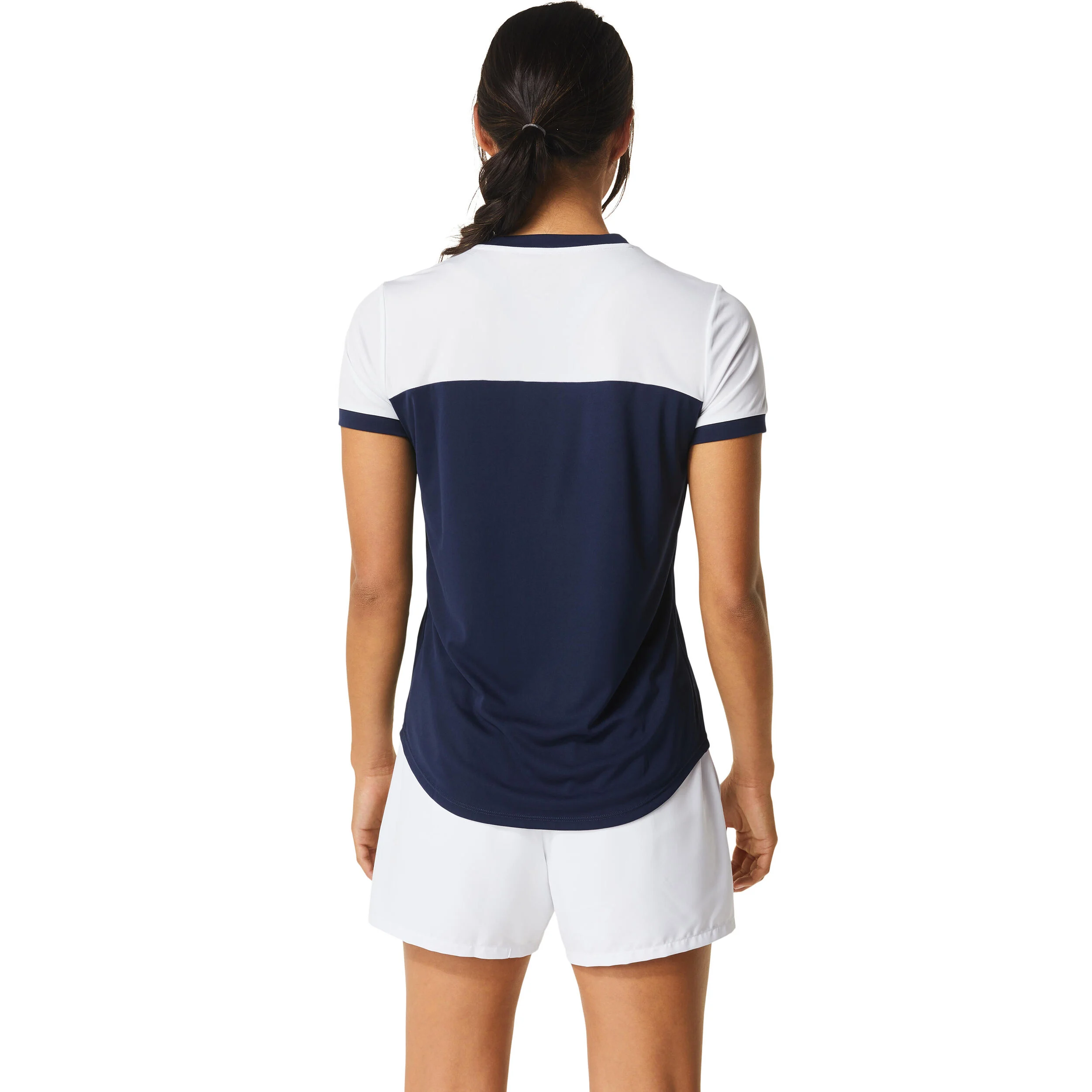 Court T-Shirt Damen - Dunkelblau, Weiß