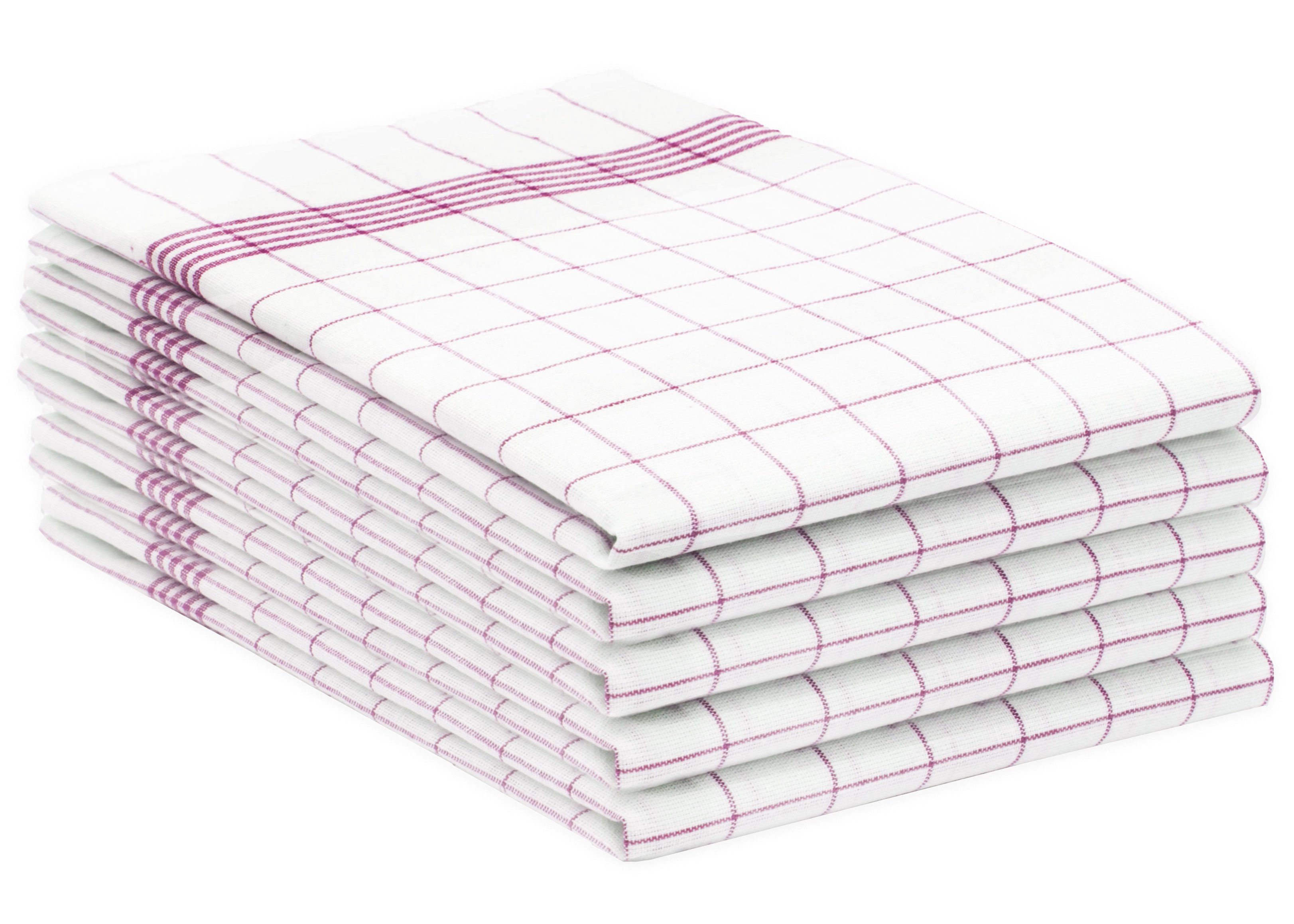 ZOLLNER Geschirrtuch, (Spar-Set, 5-tlg), vom Hotelwäschespezialisten, 50 x 70 cm, 100% Baumwolle, vom Hotelwäschespezialisten