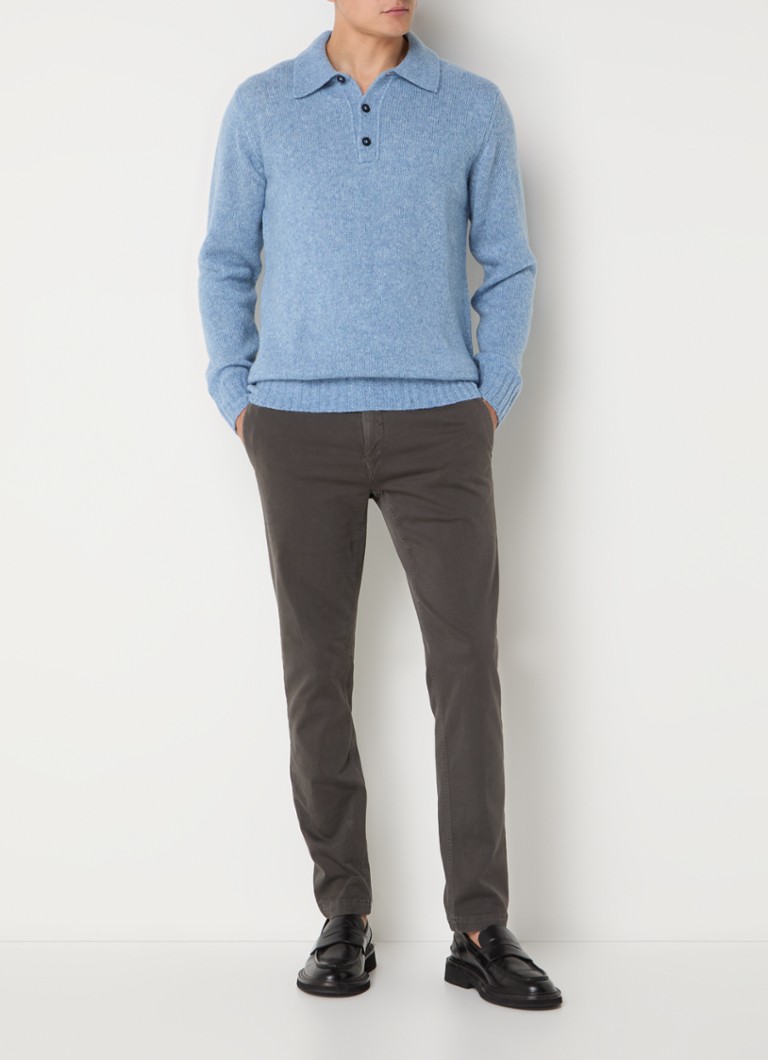 Tricou polo Lee Fine Knit Regular Fit din amestec de lână merinos NN.07