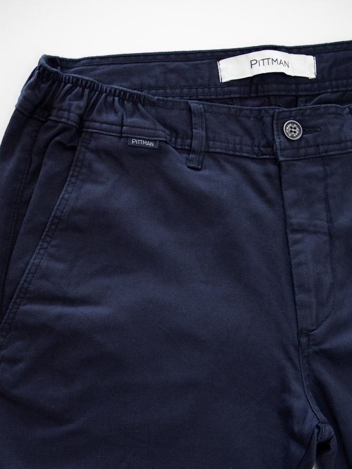 Pittman Stretch Chino Hose Andrew in Dunkelblau günstig kaufen