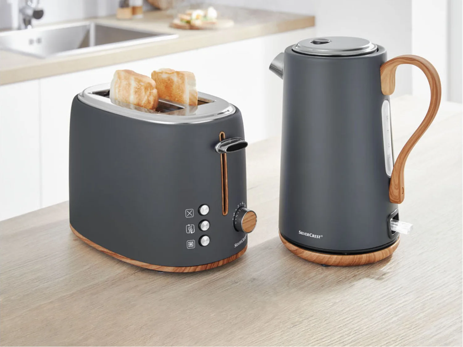 SILVERCREST® KITCHEN TOOLS »STH 900« toaster with elements in a wood look
