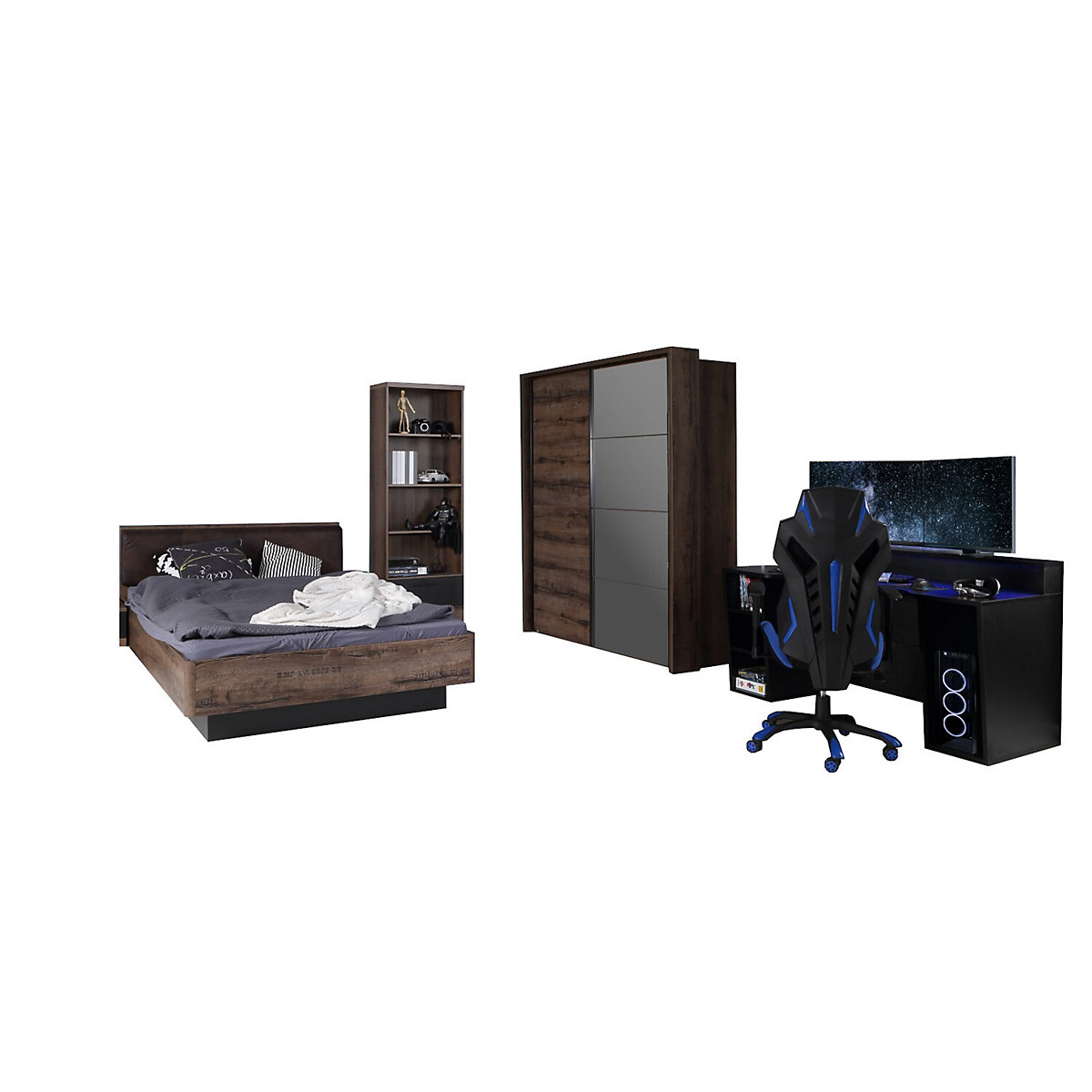 Jugendzimmer Set Gaming Zimmer Tezaur 
