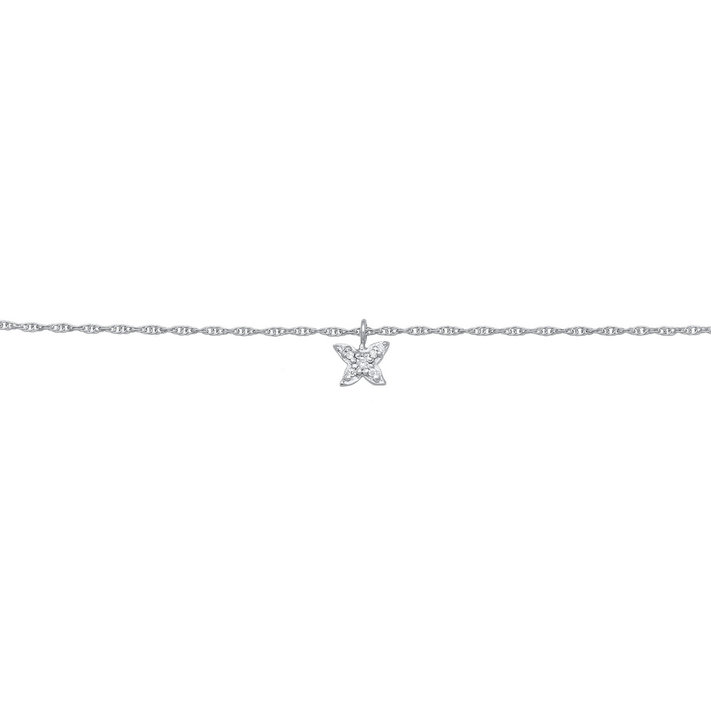 Elli Elli Collier Femmes choker papillon pendentif avec cristaux de zirconium en argen collier