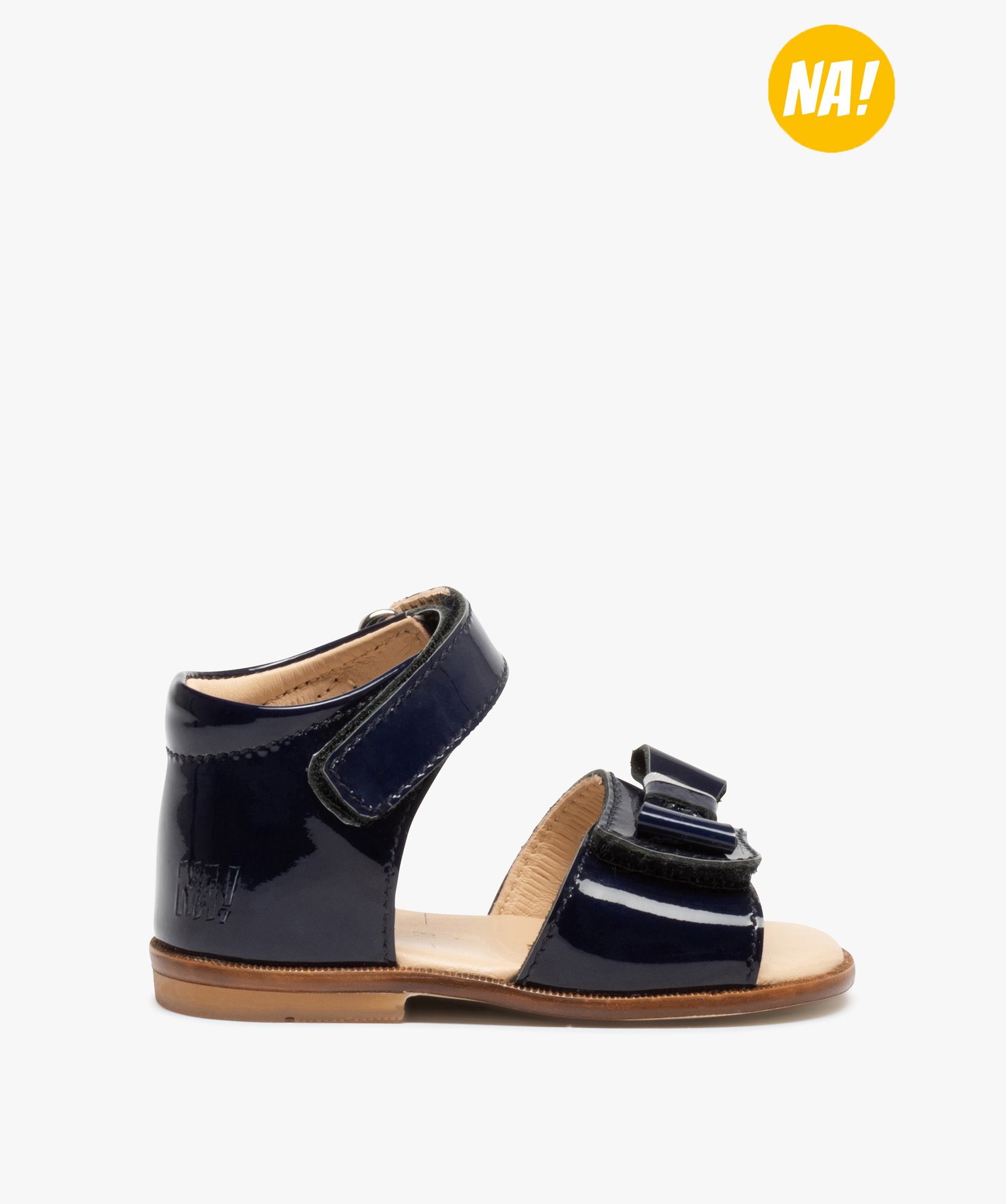 Sandales premiers pas bébé fille vernies en cuir – NA! marine | GEMO