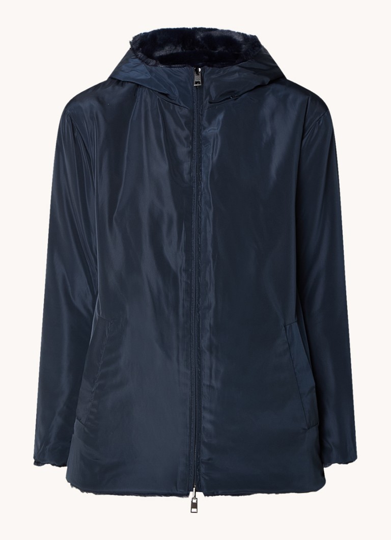 Jachetă reversibilă Lilyrose cu glugă din blană artificială de la Gerard Darel