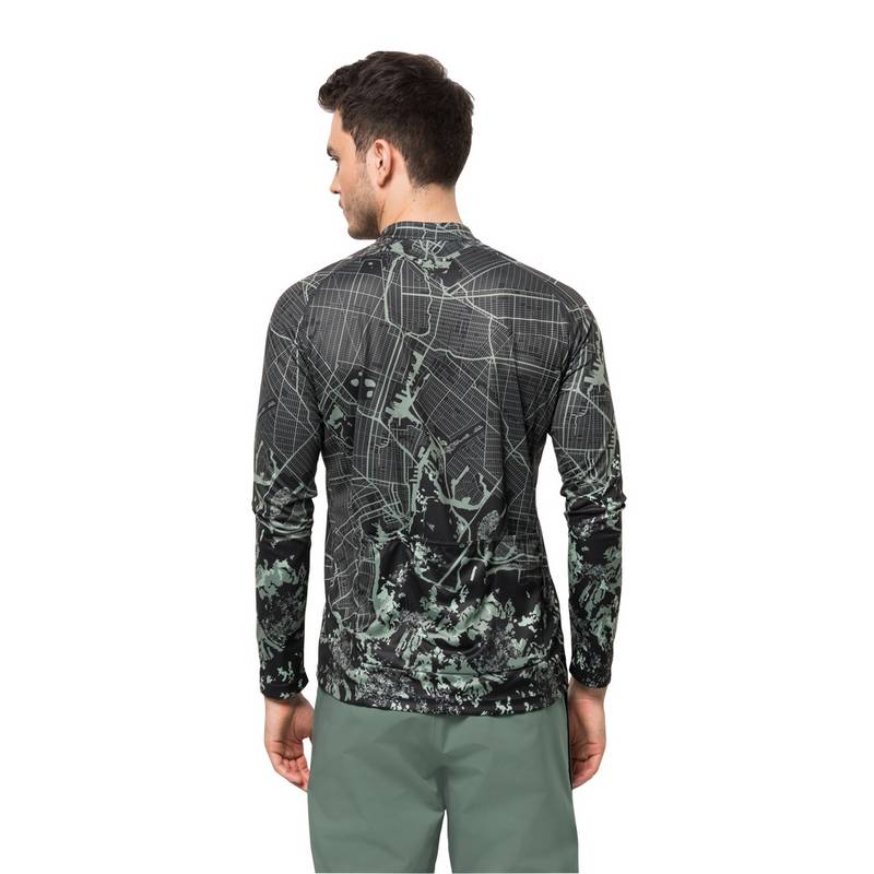 Jack Wolfskin MOROBBIA L/S PRINTED M Funktionsshirt Herren