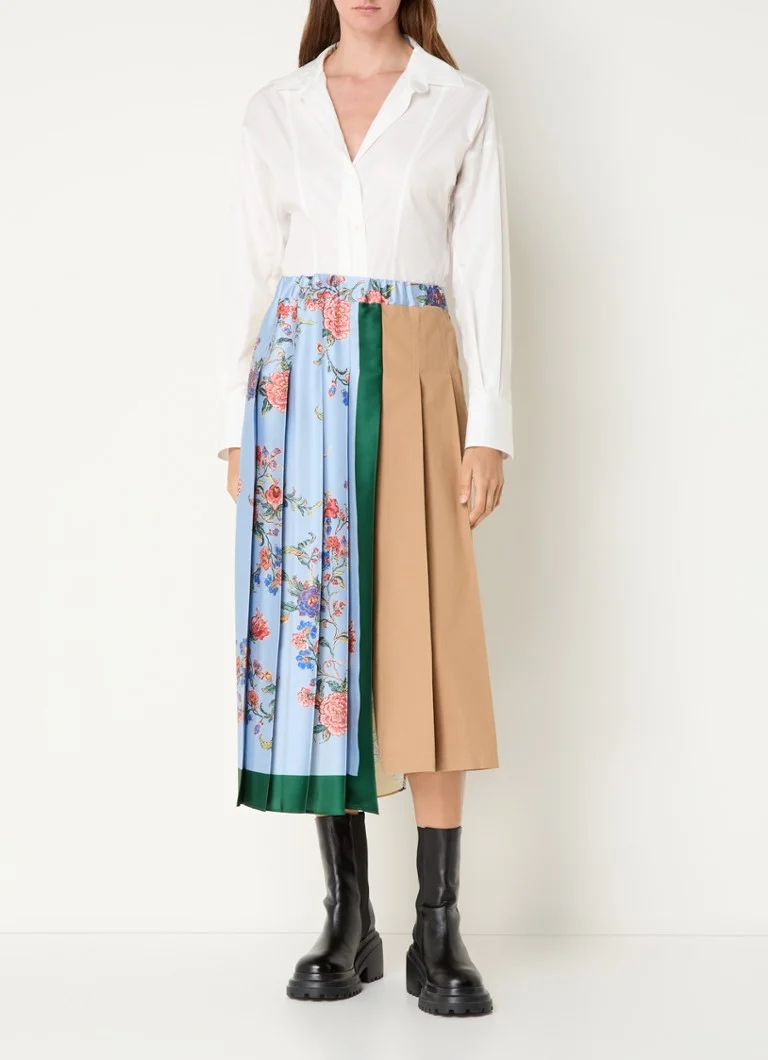 Fusta midi cu flori MaxMara Operaso