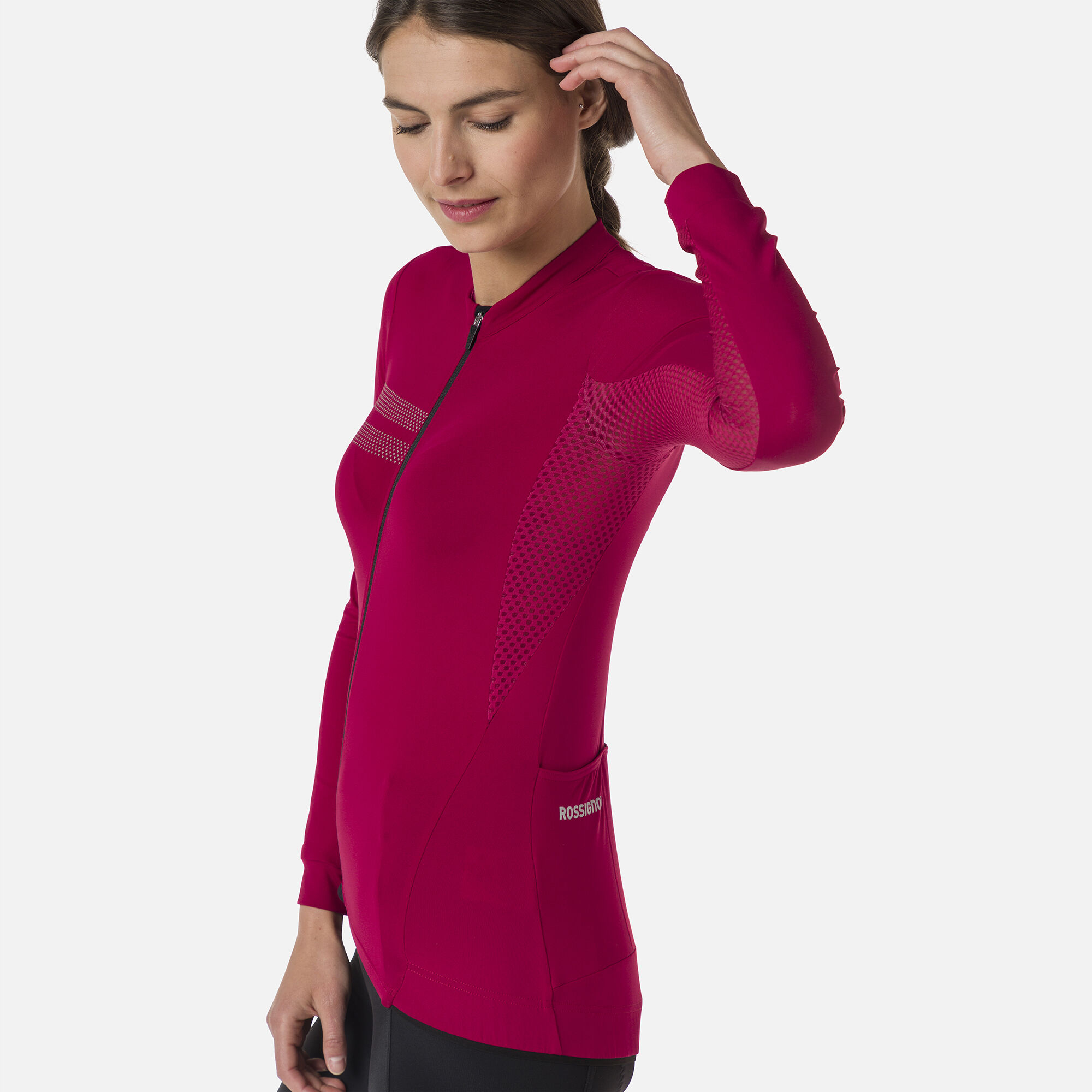 Maillot de vélo de route à manches longues pour femme