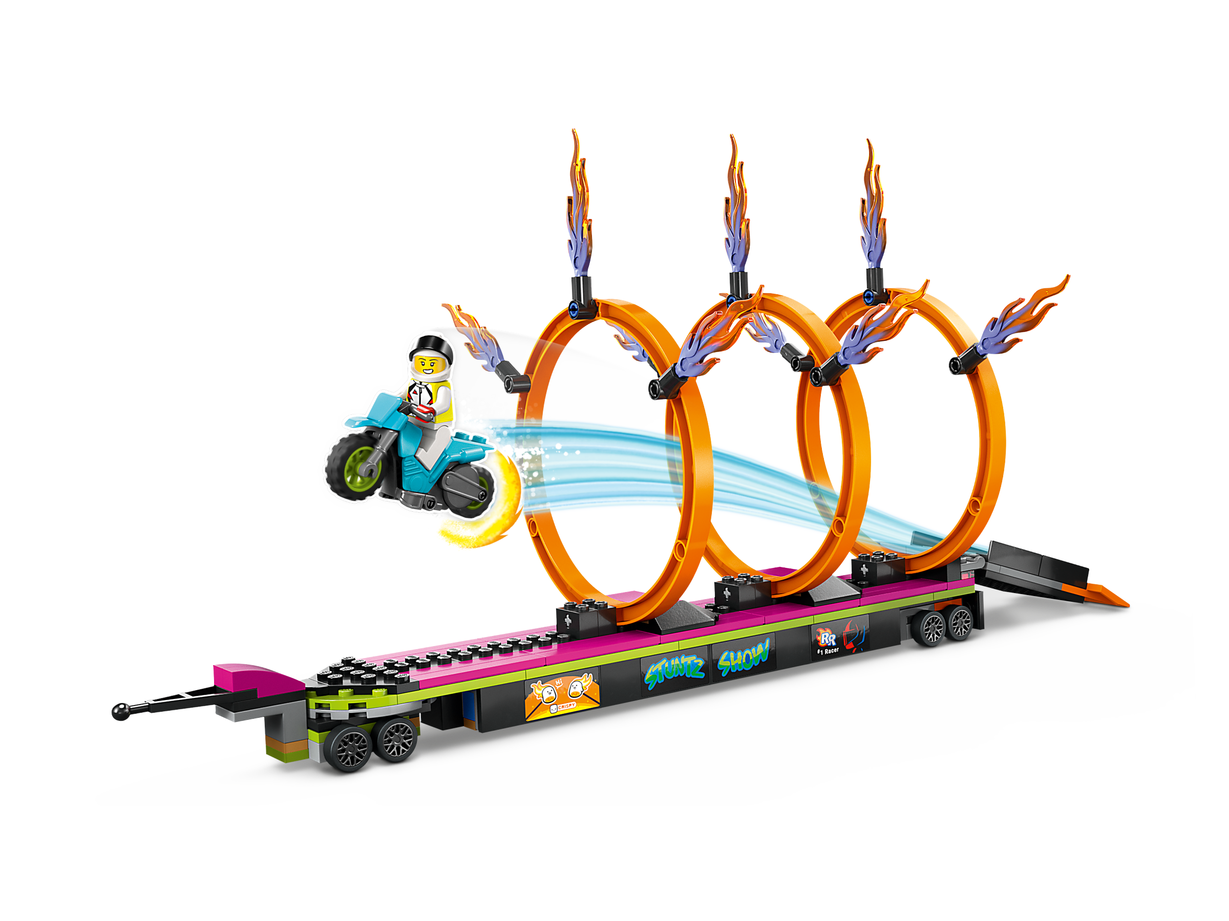 Stunttruck mit Feuerreifen-Challenge 60357