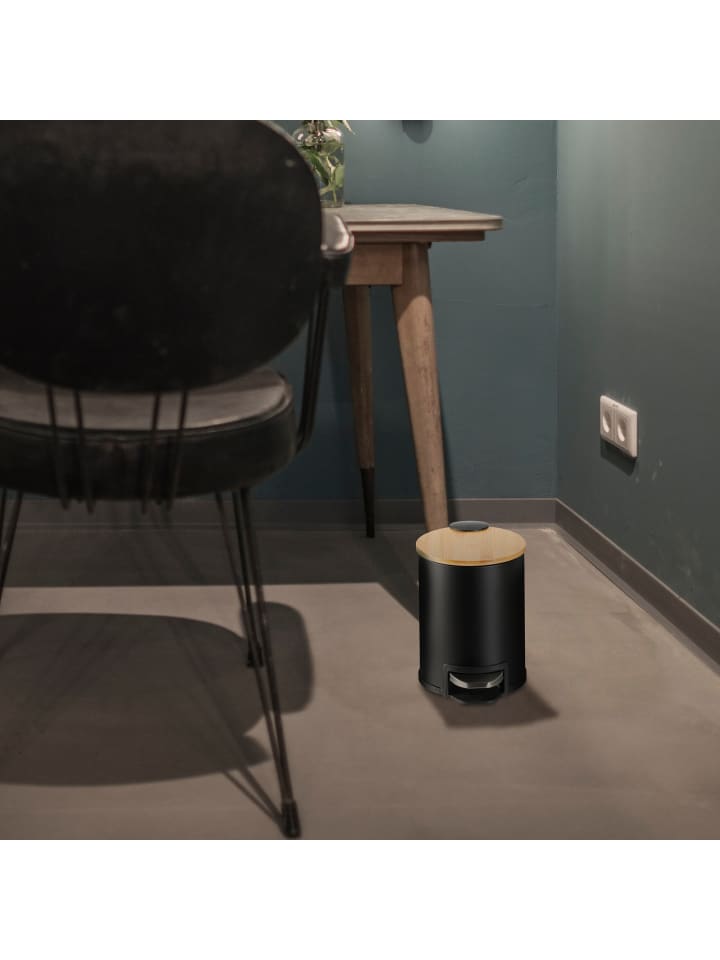 relaxdays Mülleimer Bad in Schwarz - 3 l günstig kaufen onesize