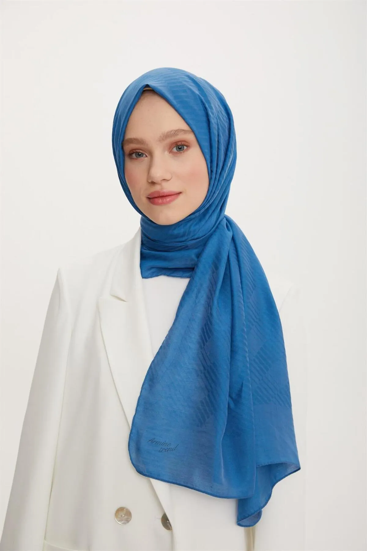 Armine  Trend Işıl Schal 3 - Baumwolle - Ats3ısl-208 - Blau