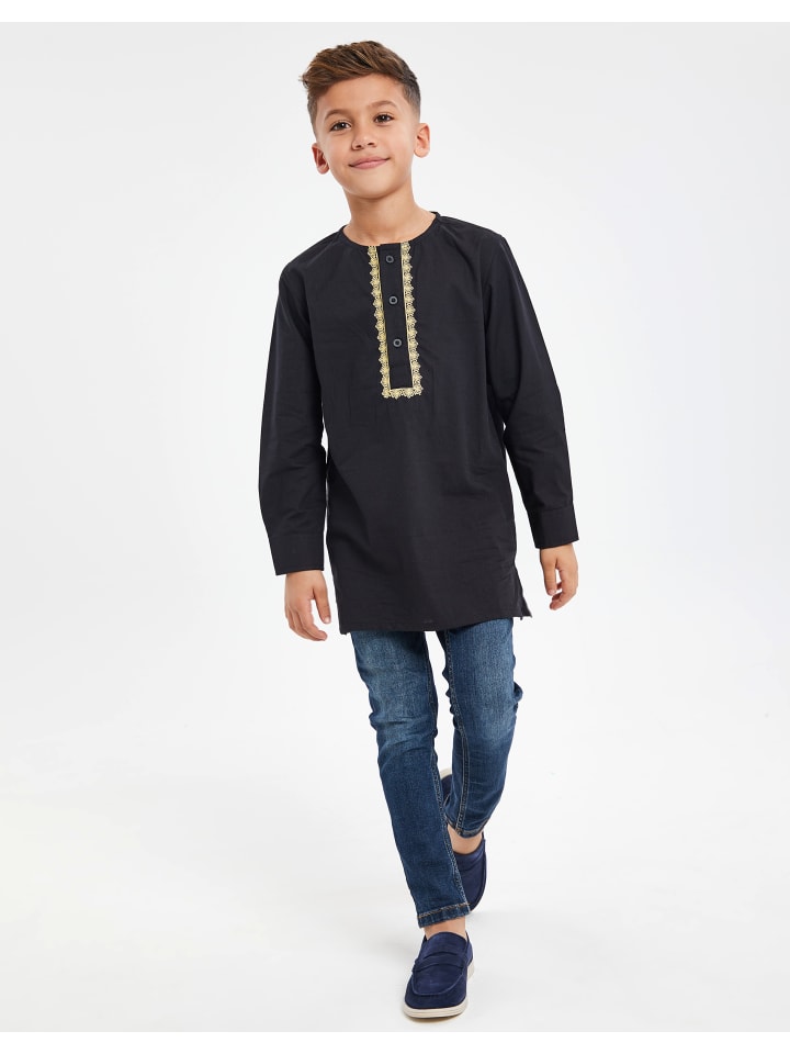 Threadboys Langarmhemd TBB Woven Eid Walsh in Black günstig kaufen