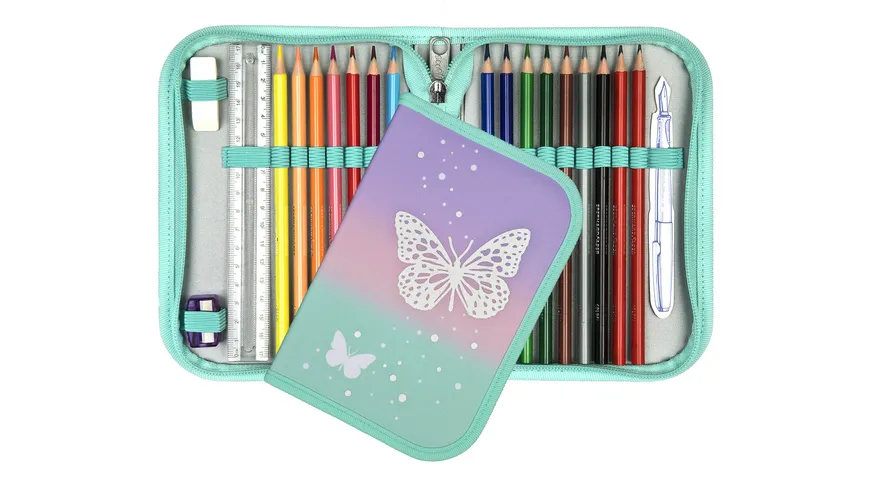 Scooli Butterfly EasyFit Schulranzen-Set 5teilig