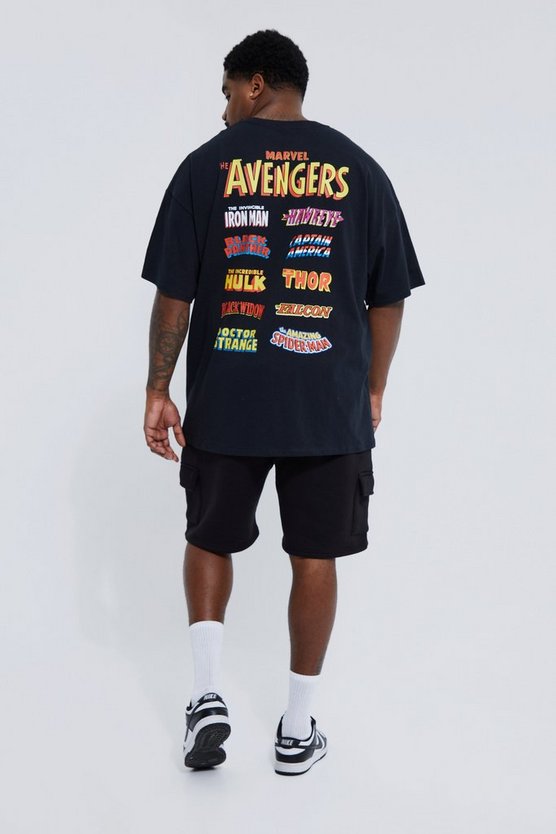 Plus T-Shirt mit lizenziertem Marvel Avengers Print