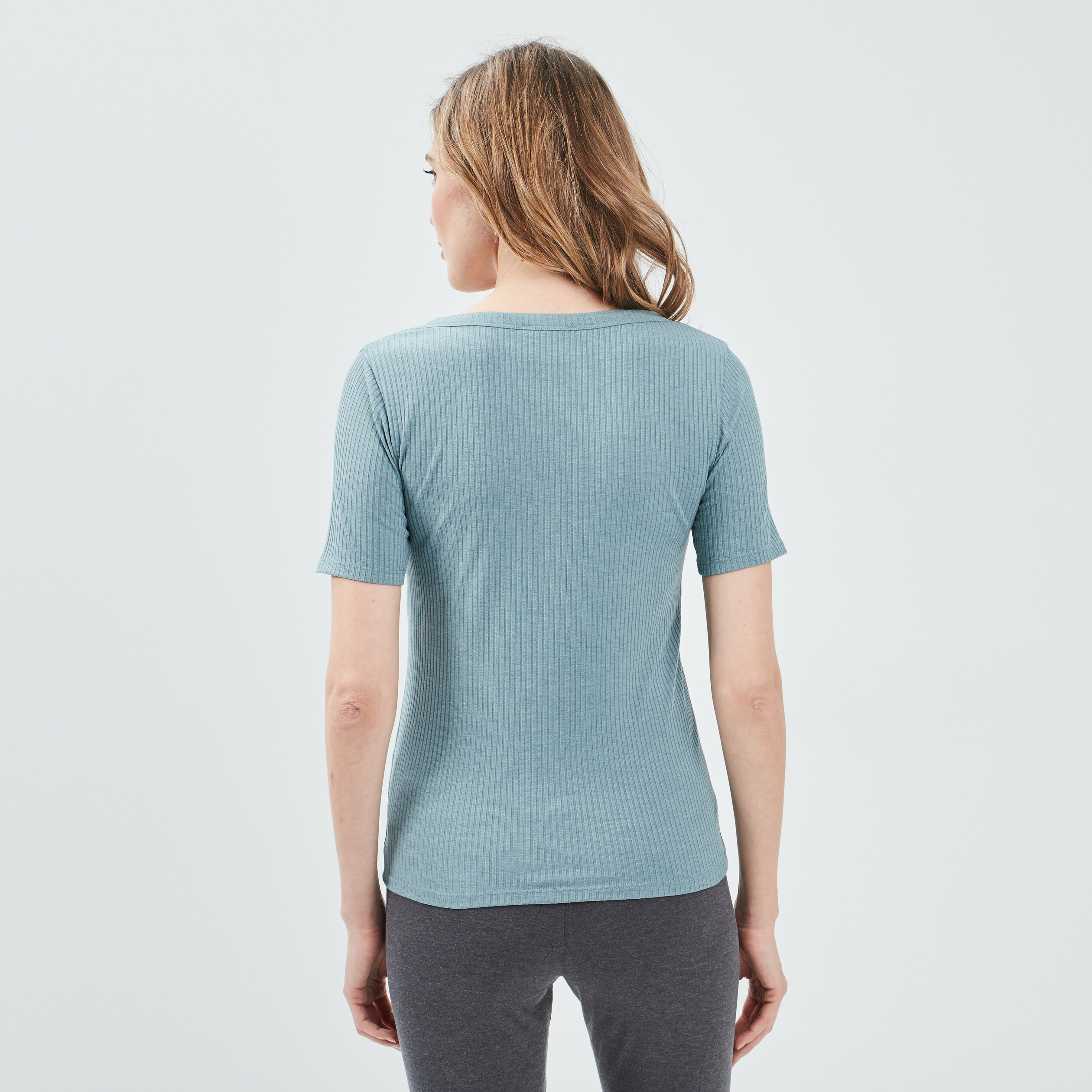T-shirt manches courtes vert menthe femme | La Halle