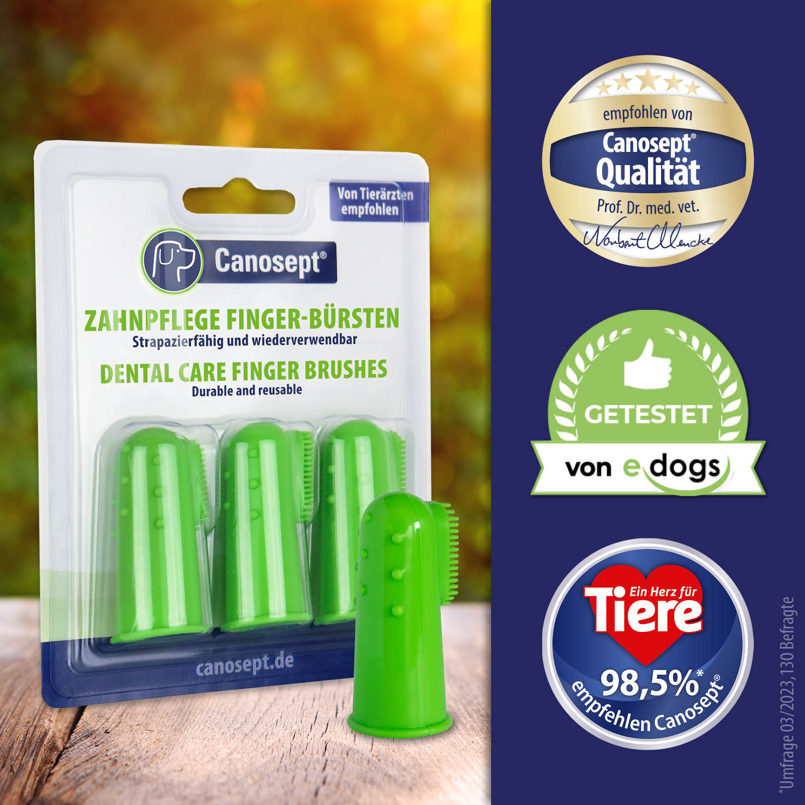 Canosept Zahnpflege Canosept 3x Zahnpflege Finger-Bürsten