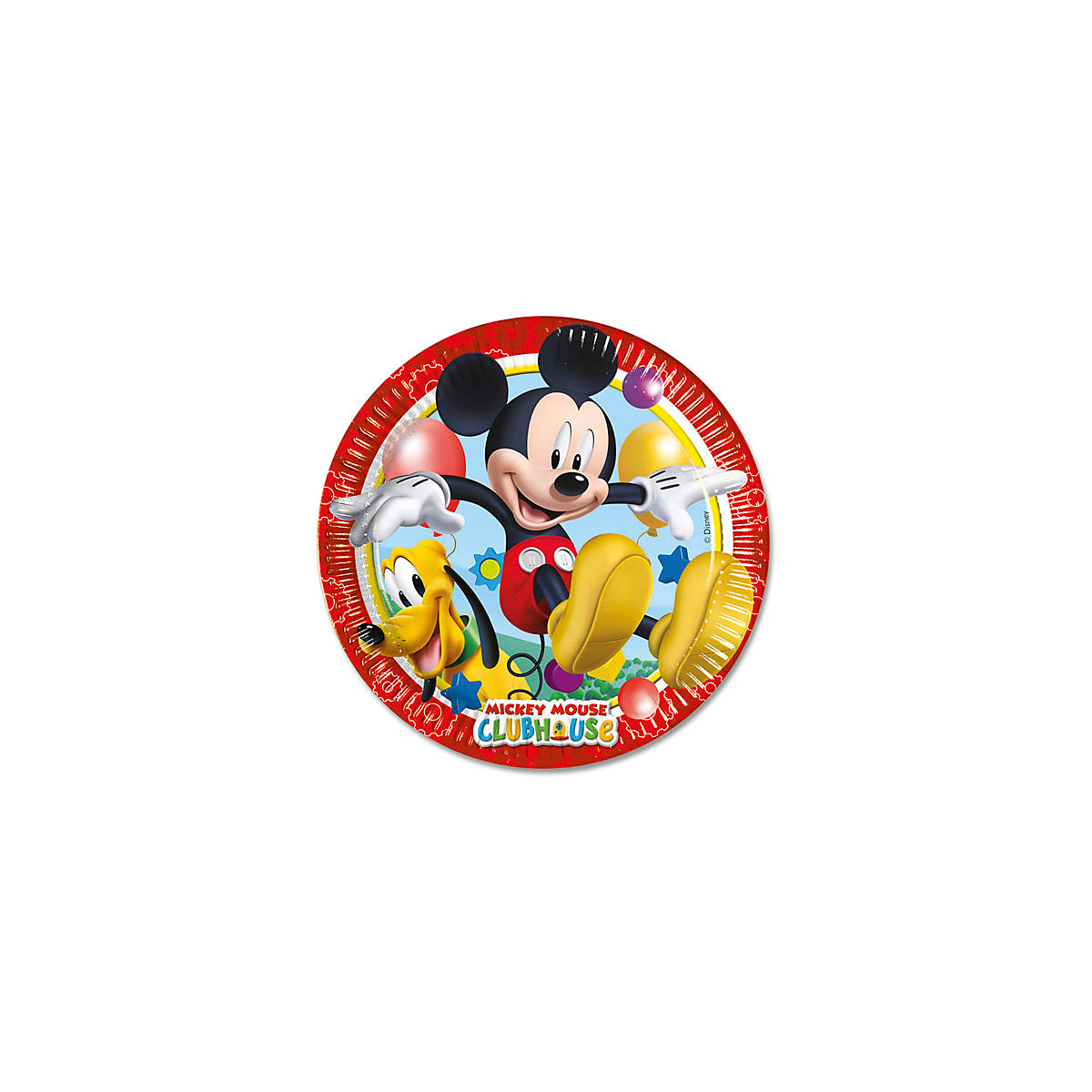 Papp-Partyteller   Mickey Mouse Playful, Ø 23 cm, 8 Stück