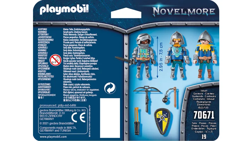 PLAYMOBIL 70671 - Novelmore - 3er Set Novelmore Ritter
