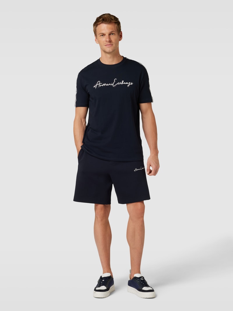 Shorts mit elastischem Bund in dunkelblau