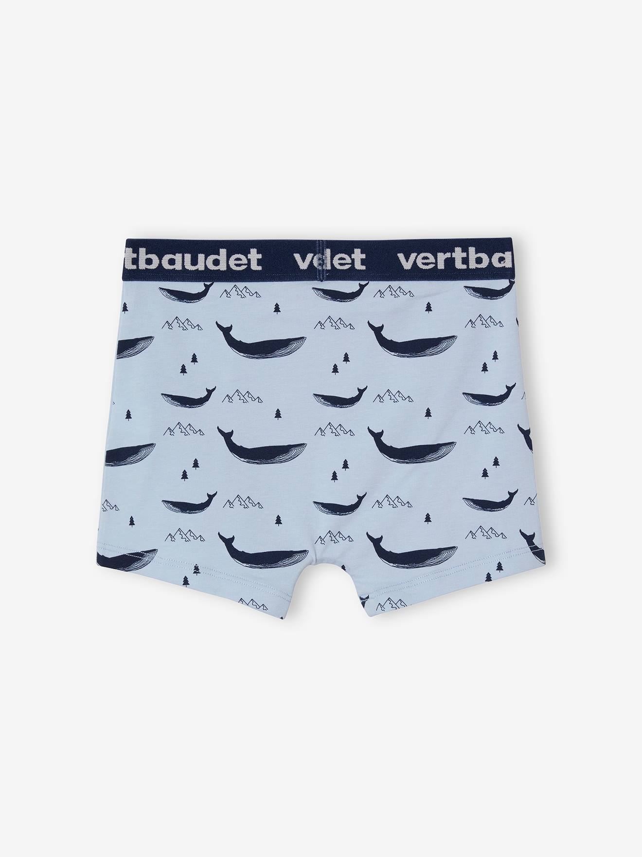 Vertbaudet 5er-Pack Jungen Boxershorts, Wale Oeko-Tex - pack blau