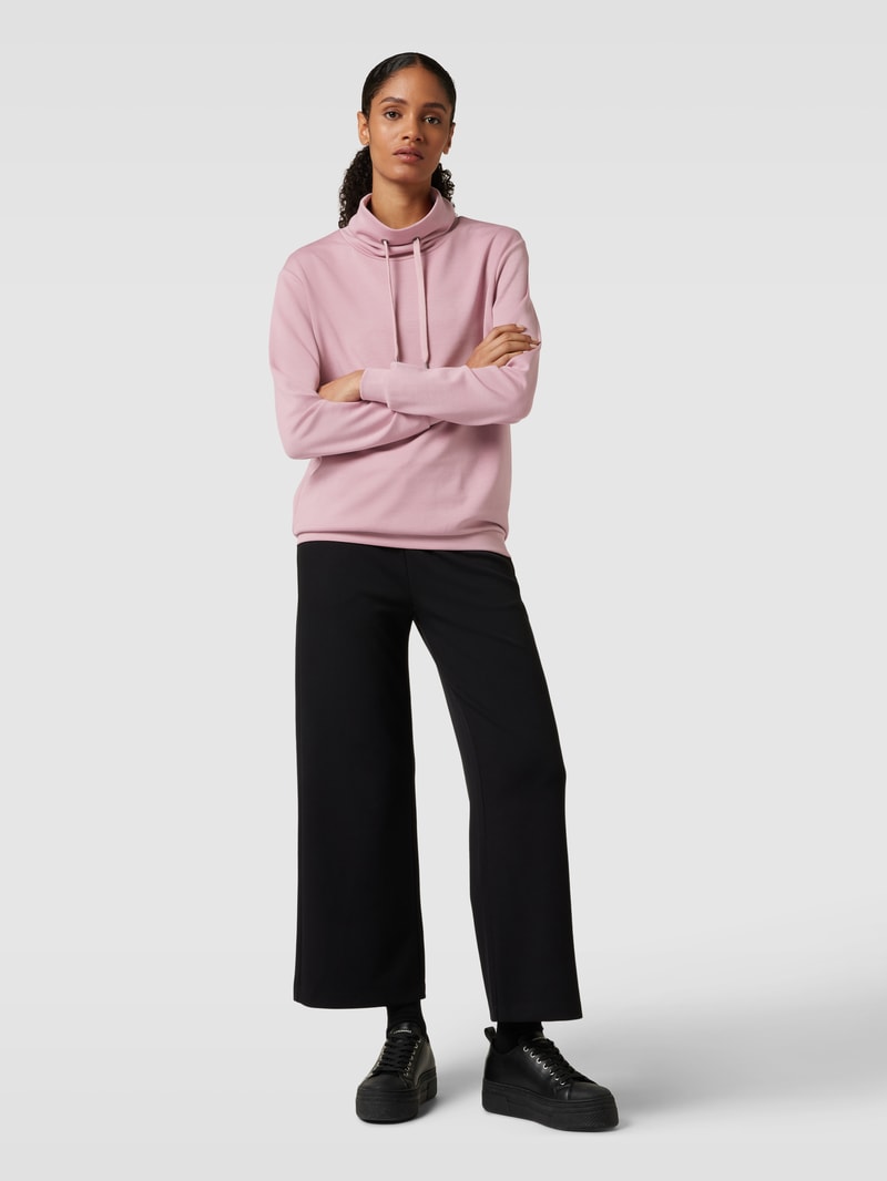 Sweatshirt mit Stehkragen Modell 'Banu' in altrosa