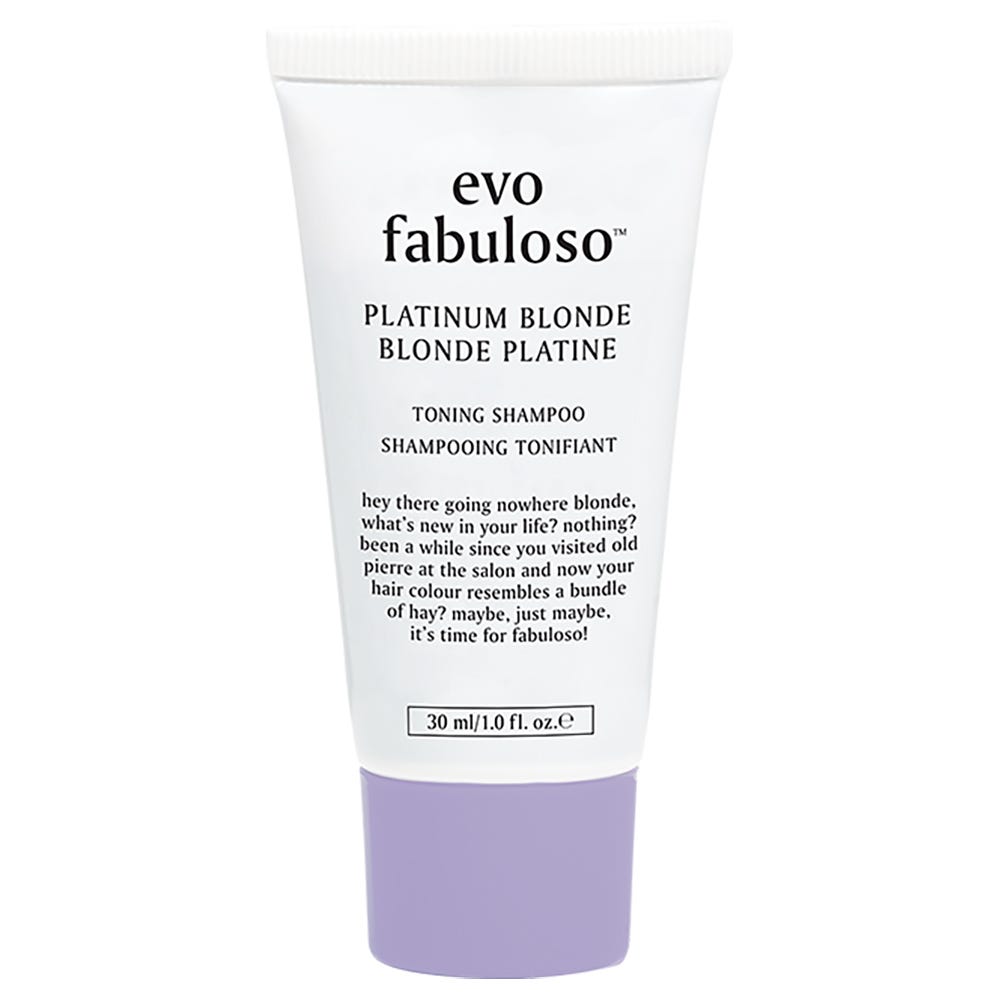 evo Fabuloso Platinum Blonde Toning Shampoo 30 ml
