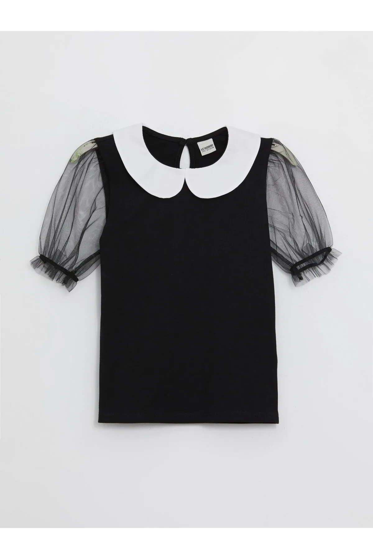 LC Waikiki  Kurzarm-T-Shirt für Mädchen mit Babykragen