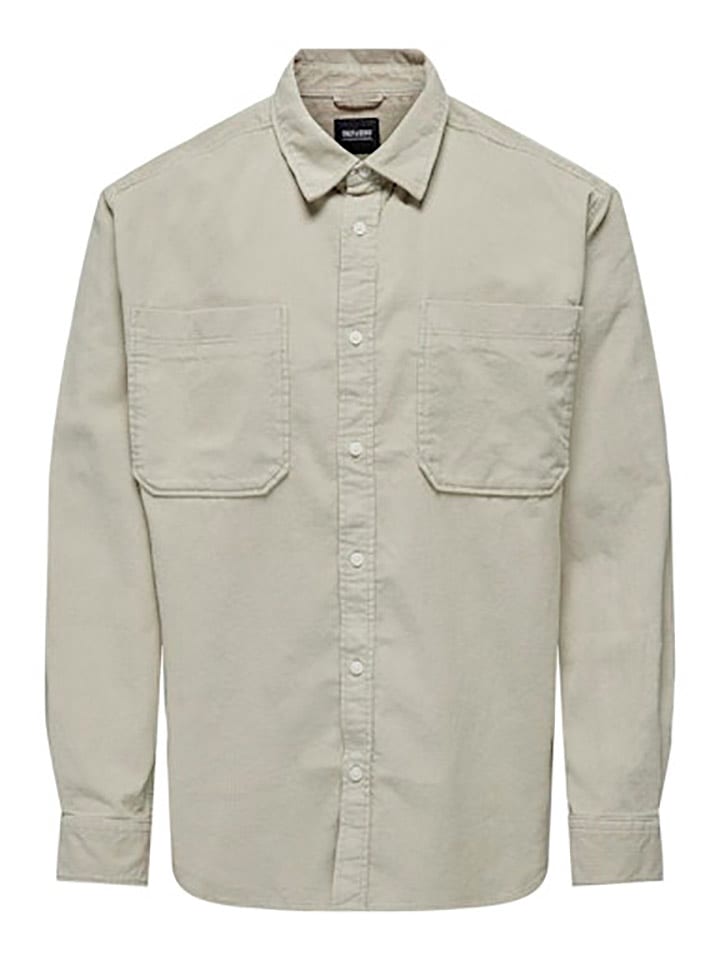 ONLY & SONS Hemd - Regular fit - in Beige günstig kaufen