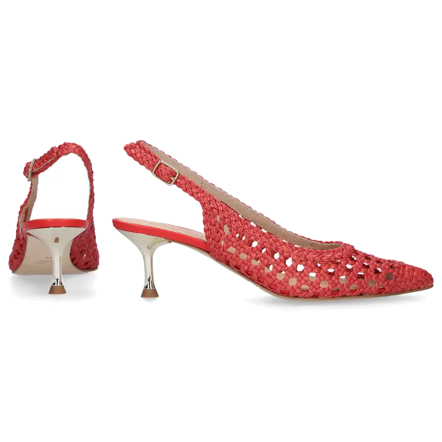 EN AVANT - Slingpumps INTRECCIO Kalbsleder - rot