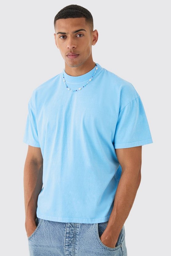 Oversized Back Print Washed Graffiti Homme T-shirt