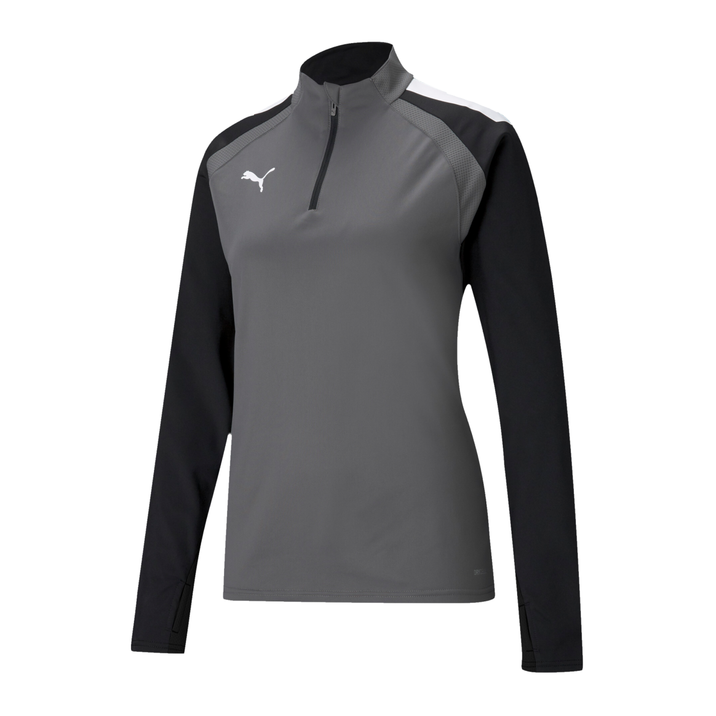 PUMA teamLIGA HalfZip Sweatshirt Damen Grau Schwarz F013