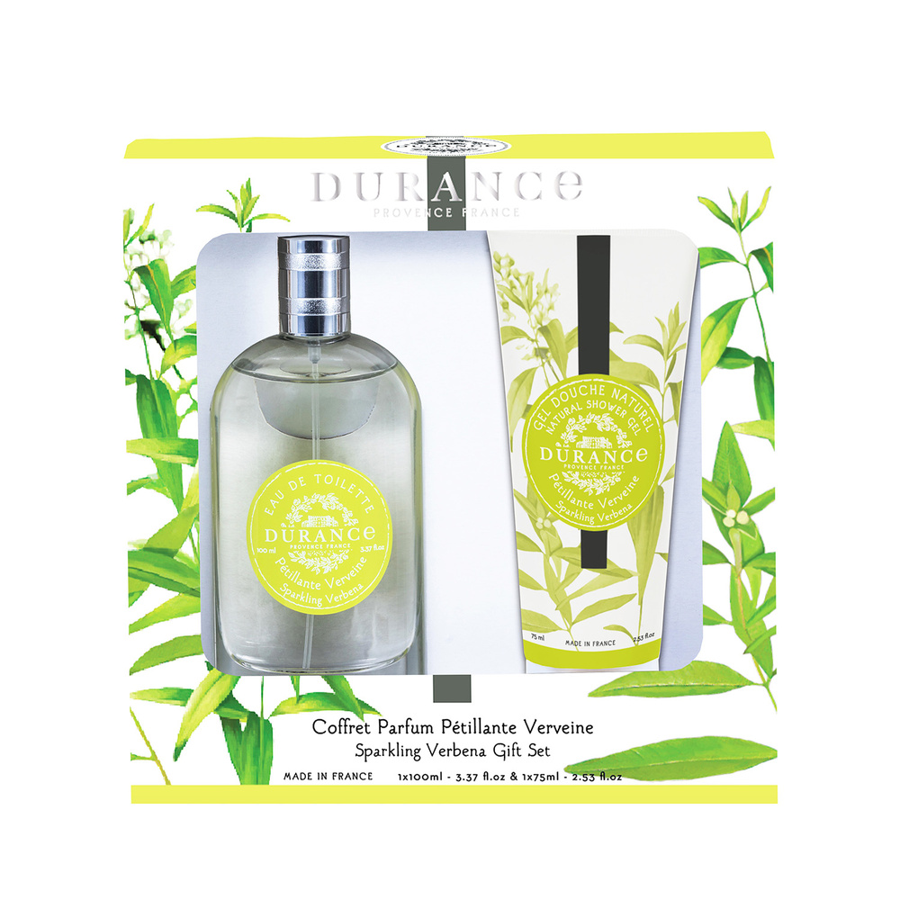durance Pétillante Verveine Coffret Eau de toilette 100 ml  Gel douche 75 ml
