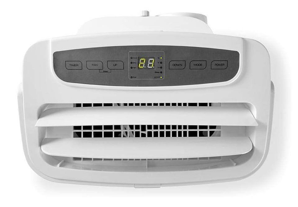 Nedis 3-in-1-Klimagerät Mobile Klimaanlage 12000 BTU 3-Geschwindigkeitsstufen inkl. Zubehör, 24-Stunden-Timer, Ruhemodus, Anzeige Voller Wassertank