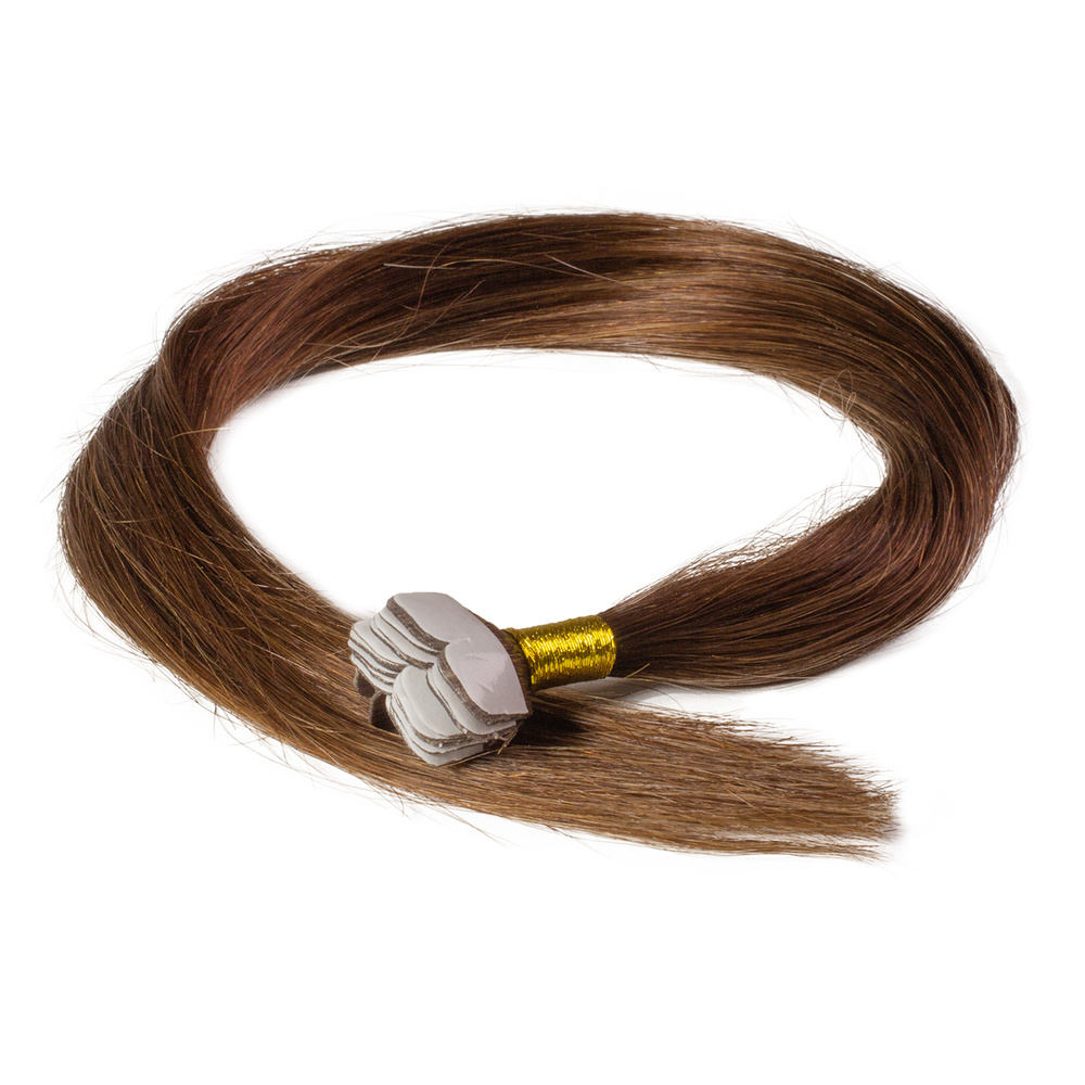 hair2heart Extensions adhesives Mini Tape Premium cheveux naturels #8 Marron clair extensions