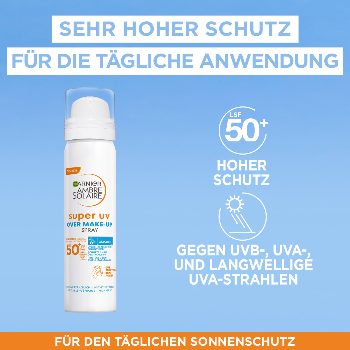 Sonnenspray Gesicht, over Makeup super UV, LSF 50, 75 ml