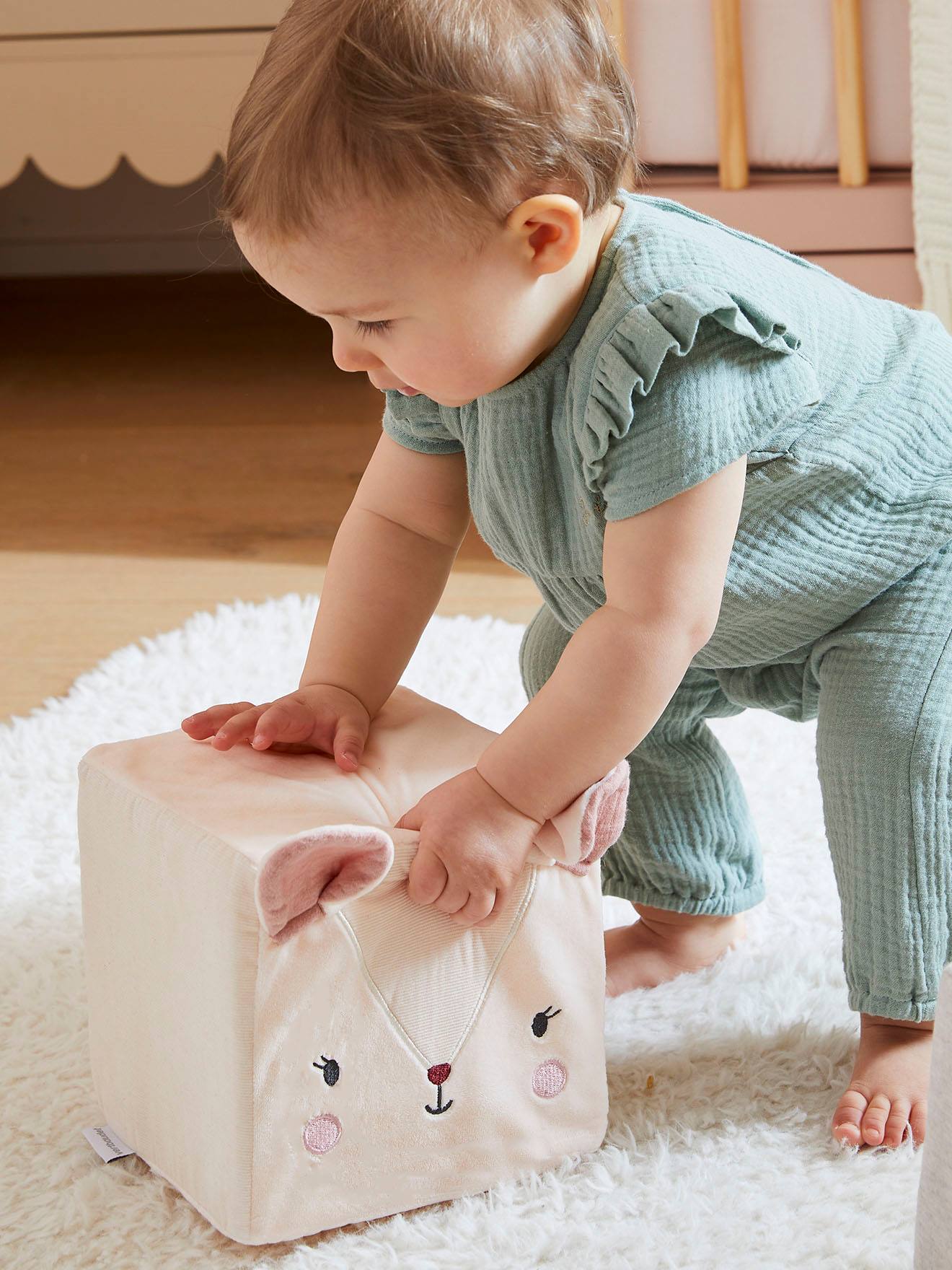 Cubes en tissu GRENIER beige