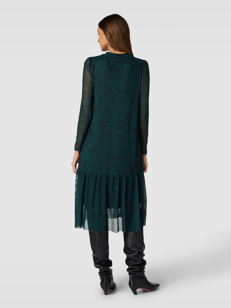 Midikleid im Stufen-Look Modell 'ALDA' in smaragdgrün
