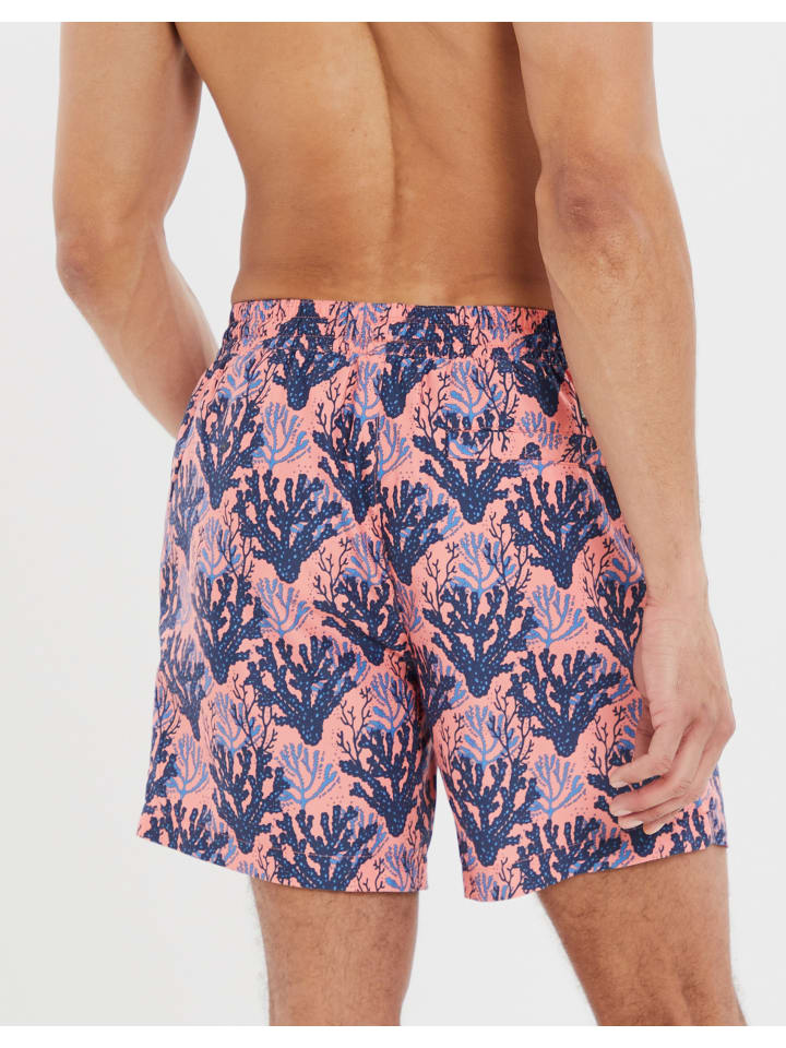 Threadbare Badehose THB Swim Short Seaweed in Coral günstig kaufen